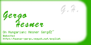 gergo hesner business card